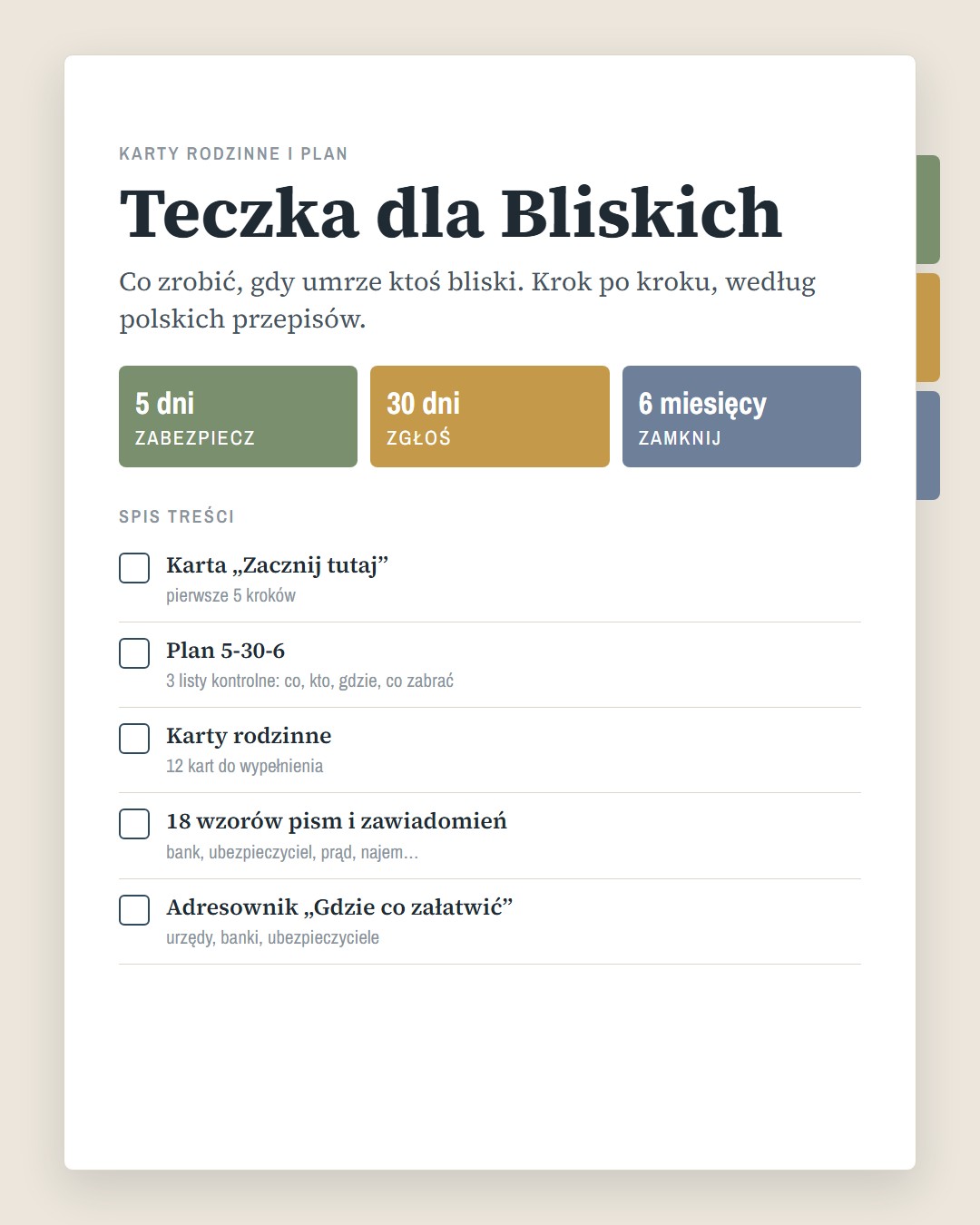 Teczka dla Bliskich · 1